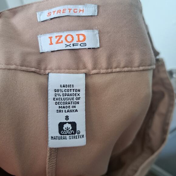 Izod XFG Stretch Khaki Plaid Skort Women's Size 8 - Picture 8 of 9